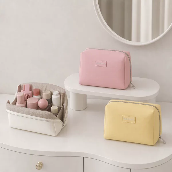 Runhui's new simple hand-held storage bag, portable hand-held makeup bag, T-shaped makeup storage bag, travel makeup bag