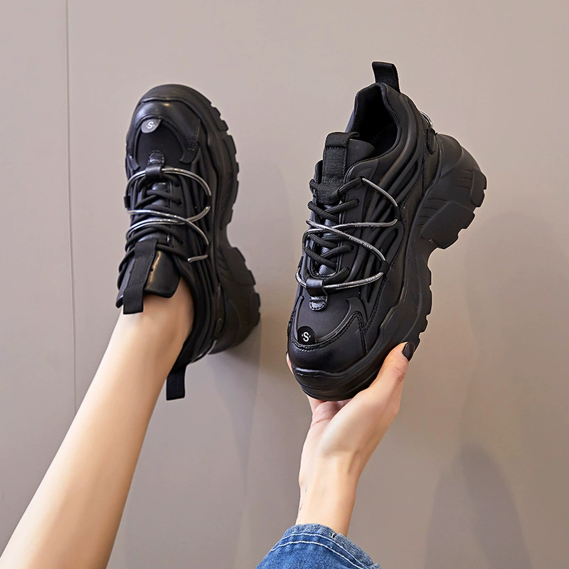 Туфли Torre европейского производства из натуральной кожи, весна 2023 г., новый стиль, Маленькая женская обувь на толстой подошве, увеличивающая рост, на 7 см.