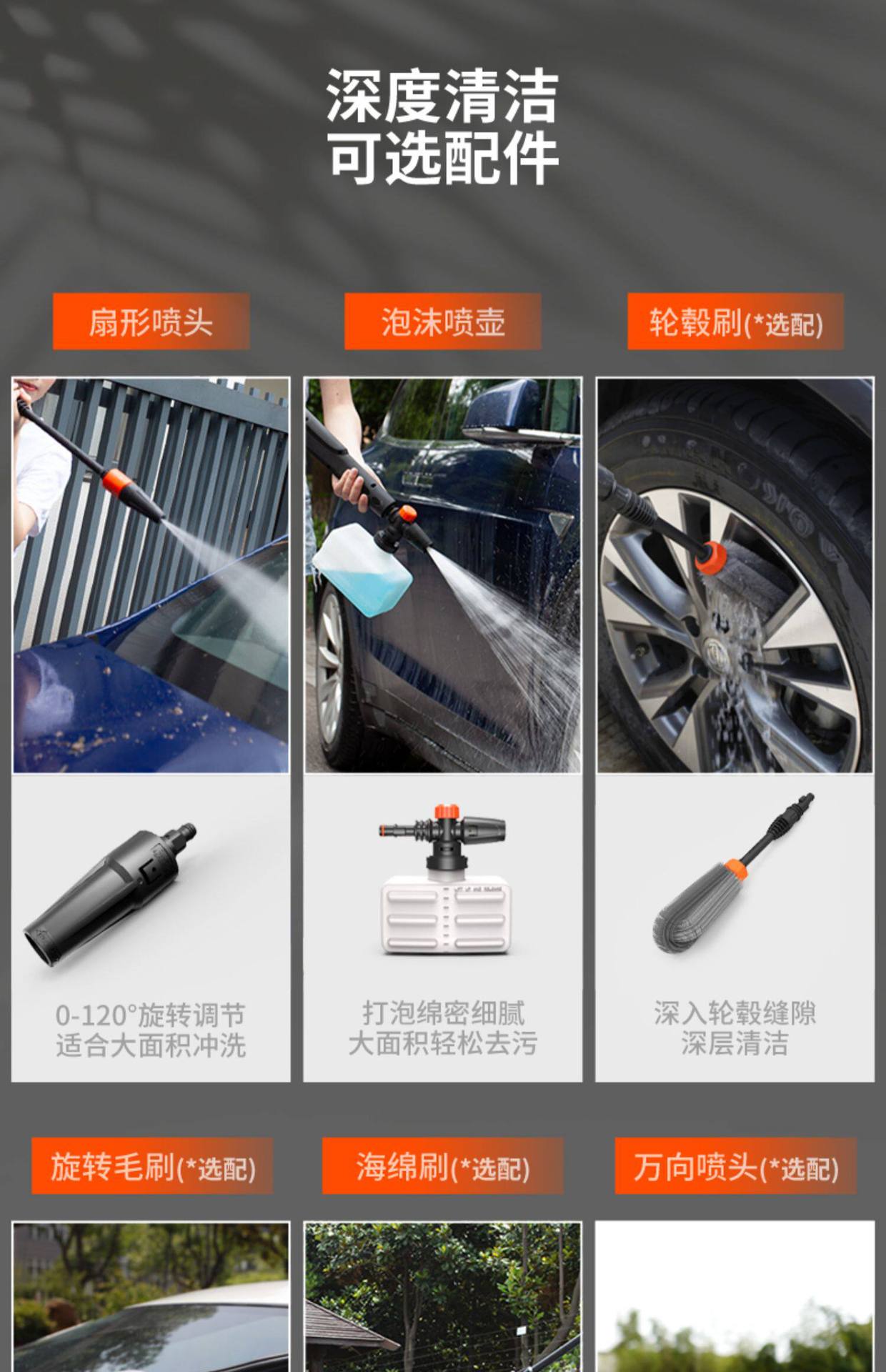 Yili High-Pressure Car Washer 220V Household Cleaning Machine Car-Mounted Self-Service Car Wash Tool Water Gun Air Conditioning High-Pressure Water Gun