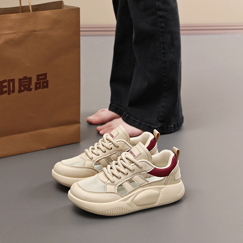 2025 Designer TikTok Internet Popular Solid high quality Hollow Breathable Frame Shoes Summer Sports Outdoor Running Shoes