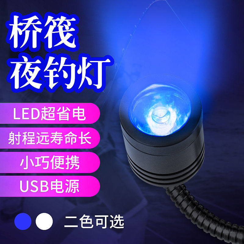 Night fishing Blue light USB Fishing Lights LED Night fishing lights Bracket portable battery Dedicated wholesale On behalf of Cross border