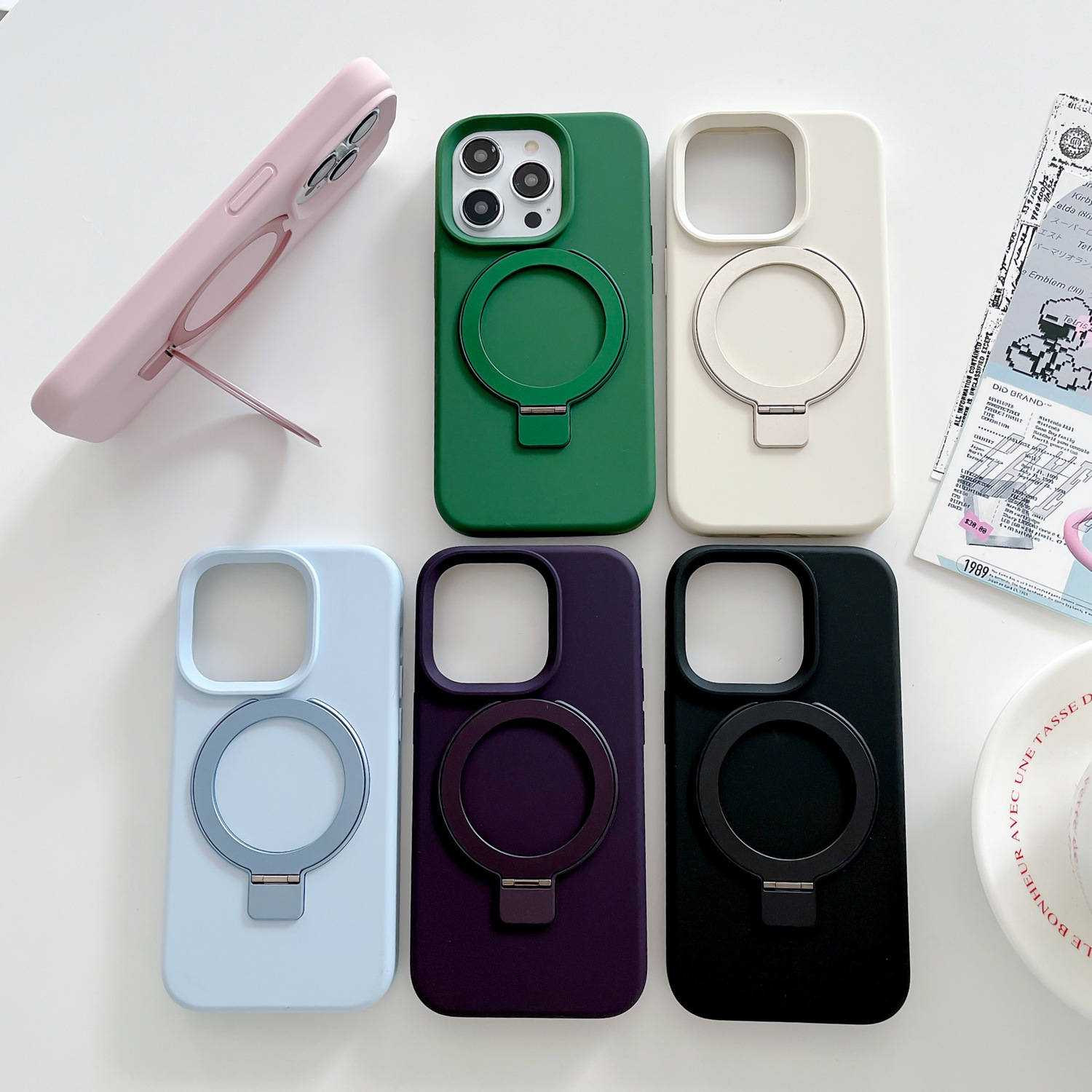 Simple color sólido avanzado soporte magnético para iPhone14 Apple 15PROMAX teléfono caso 12/13P hombres y mujeres