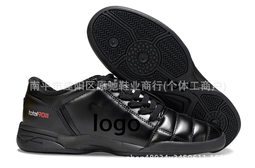 Fábrica de Putian al por mayor T90 serie interior MD fondo plano zapatos de fútbol de fondo bajo entrenamiento césped interior y exterior