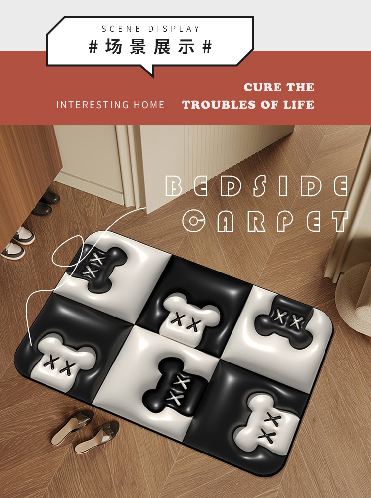 地垫地毯,吸水地垫,浴室地垫,硅藻泥地垫,卫生间地垫,卡通地垫,暴力熊地垫