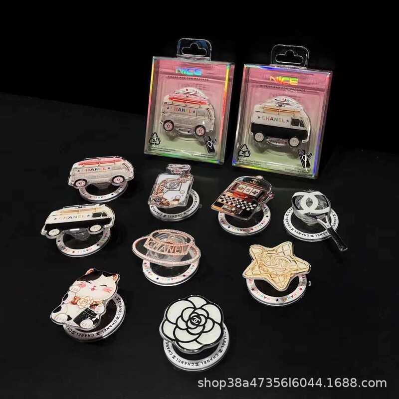 Magnetic Holder Phone Airbag Light Luxury Trendy Airbag Fashion Magsafe Compatible Retractable Apple Strong