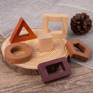 Children's Wooden High-end Timber Geometric Set Column Baby's Educational Early Education Enlightenment Shape Cognition Hand-eye Coordination Toy
