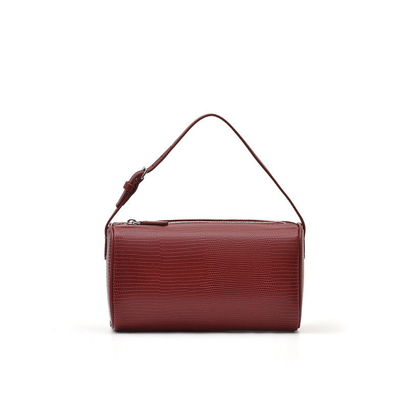 2026 New Genuine Leather Toast Bag, Unique Lizard Pattern Top Layer Cowhide Small Square Bag, Casual Versatile Shoulder and Crossbody Bag