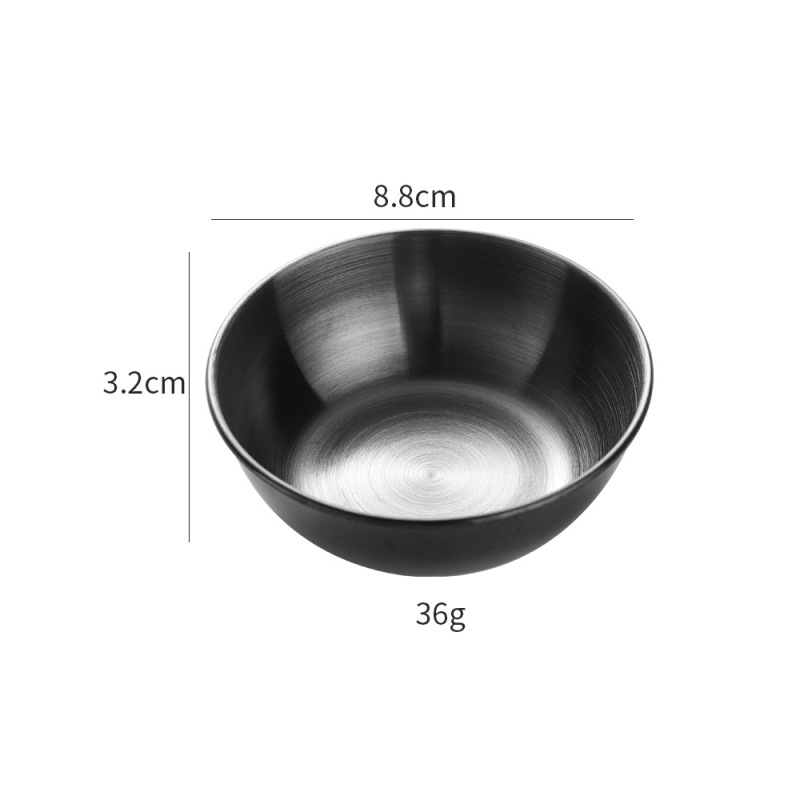 ステンレス製の調味料皿の味皿の金色の皿の調味料皿の調味料皿の家庭用の醤油の小皿のセット|undefined