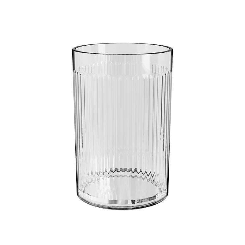 Luz de lujo estilo enjuague bucal taza de cepillo de dientes de alto aspecto taza hogar par lavado taza baño simple transparente PET cepillo de dientes taza