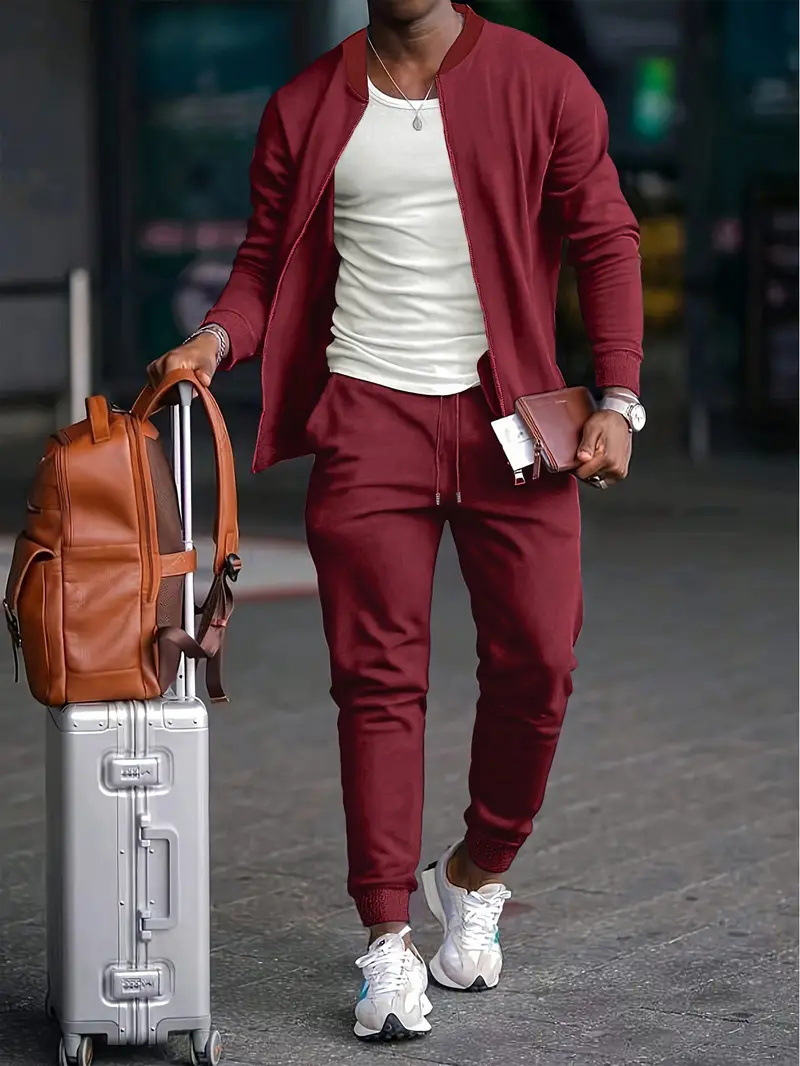 Traje básico simple de dos piezas a juego de colores Venta caliente de todo fósforo chaqueta de talla grande traje de pantalón WL9-ML1