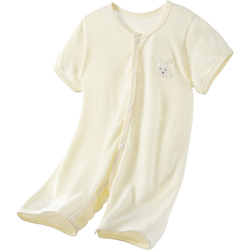 Mono de bebé verano para hombres y mujeres, mameluco delgado de manga corta, ropa de verano para bebés, ropa de escalada transpirable, ropa para recién nacidos