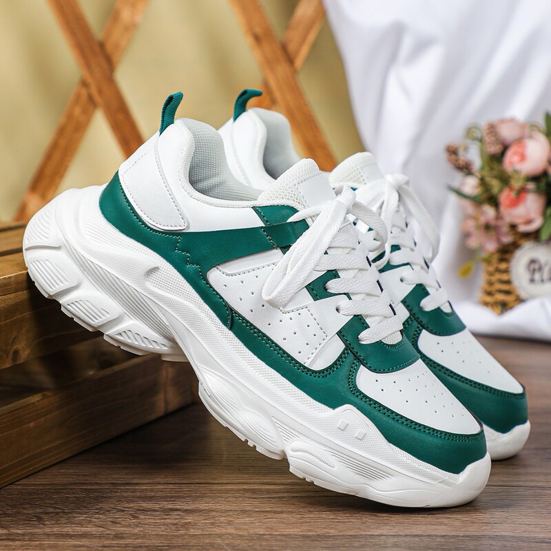 Four Seasons Trend Thick Sole Heightening Women's Shoes Soft Sole Plaid Casual Sneakers Couple Fashion All-Match Outdoor Walk Shoes