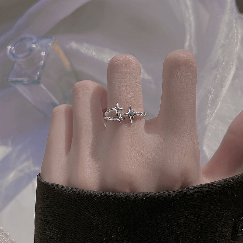 Four-Pointed Star Meteor Ring for Women, High-End Design, Accessible Luxury, Niche, Cool Style Index Finger Ring, Ins Trendy Personalized Ring Four-Pointed Star Meteor Ring for Women, High-End Design, Accessible Luxury, Niche, Cool Style Index Finger Ring, Ins Trendy Personalized Ring