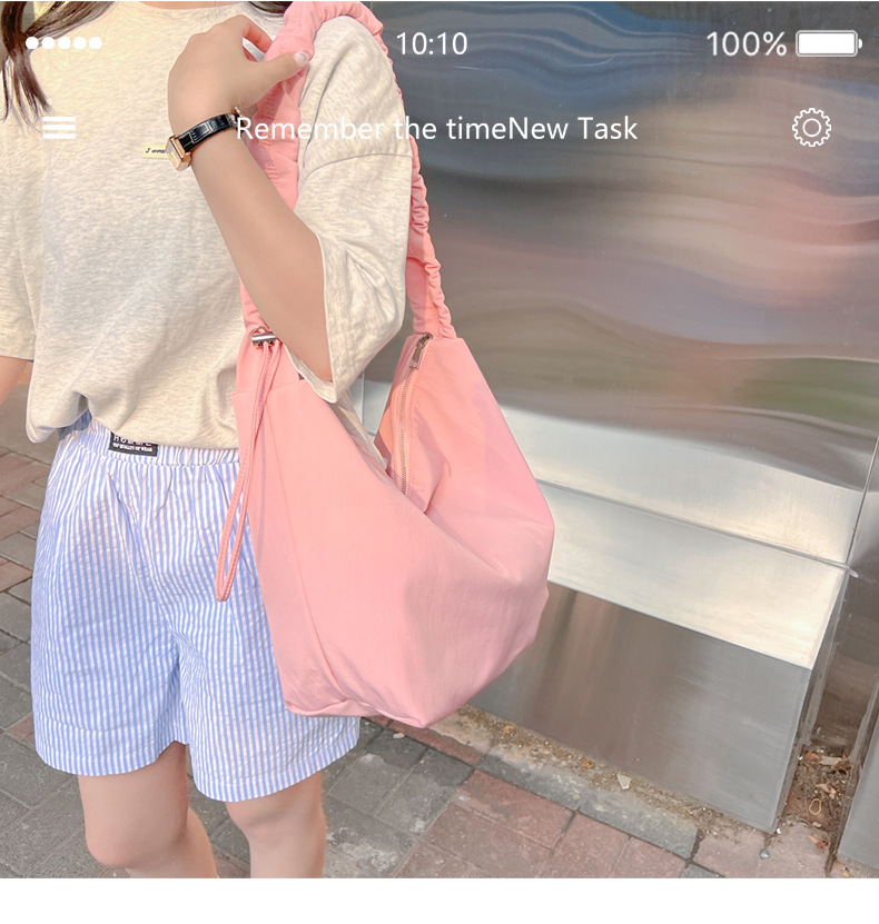 A new large-capacity women's single-shoulder bag with cross-border fashion and simplicity, a fresh and artistic crossbody bag, and a student commuting bag undefined