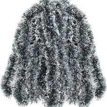 2米墨绿白边圣诞装饰品圣诞节毛条拉花晚会庆典圣诞年会彩条装饰