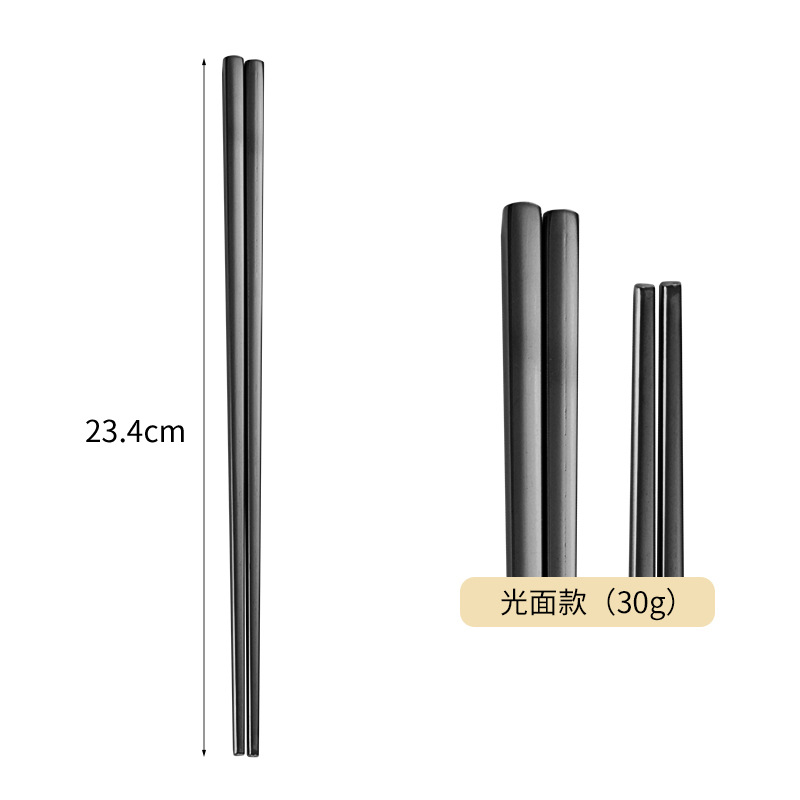 Directo de fábrica de acero inoxidable 304 palillos aislamiento cuadrado completo engrosado antideslizante logotipo imprimible hogar palillos al por mayor