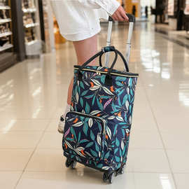 超市购物车买菜拉杆行李快递布袋手拉拖车老人买菜车轻便可折叠