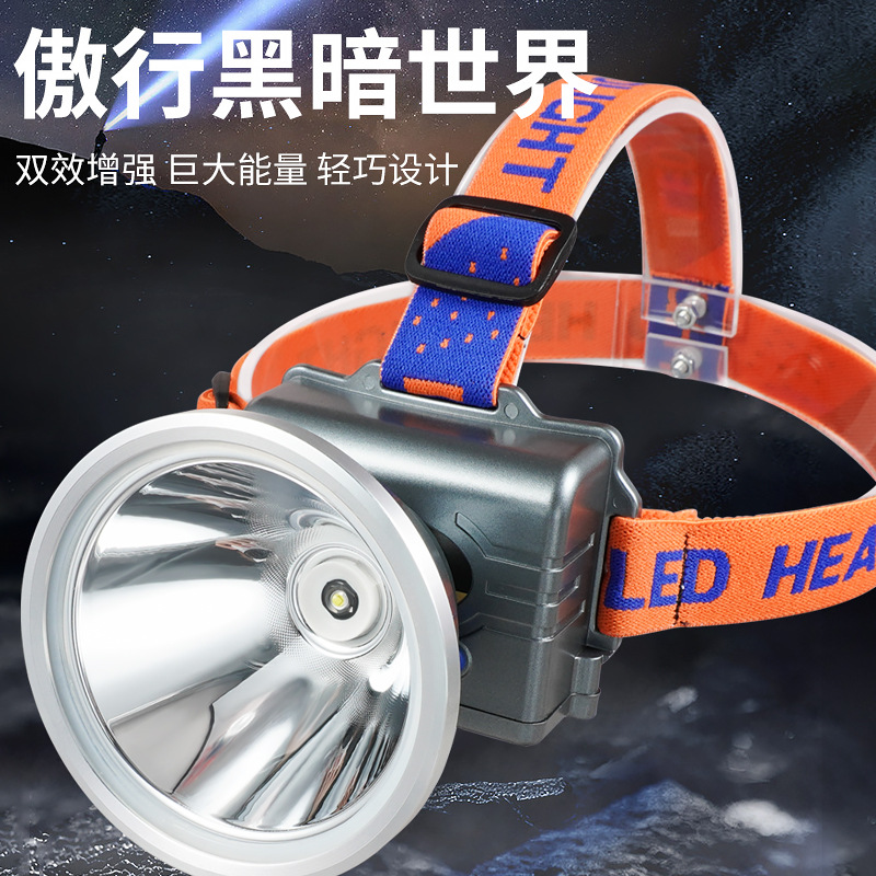 Al Aire Libre fuerte luz de la cabeza luz LED portátil impermeable gota-resistente Super brillante larga resistencia cabeza-montado noche luz de trabajo de pesca