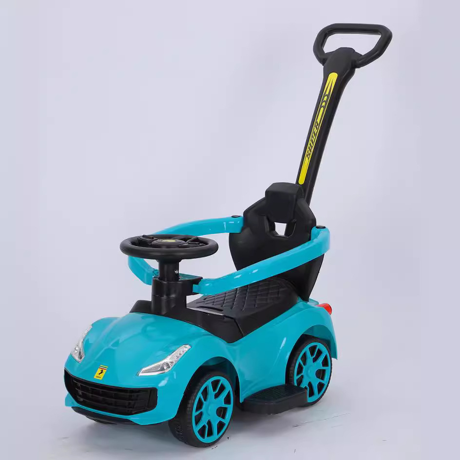 Niños de cuatro ruedas de torsión, patina para bebés de 1 - 3 años de edad, se puede sentar con música swing con patina asistida de empuje manual.