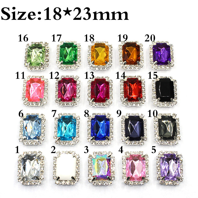 Shiny Rectangular Flats-Bottomed Claw Chain Rim Four-Hole Sewn Clothing Buttons DIY Jewelry Accessories Hair Accessories Materials Shiny Rectangular Flats-Bottomed Claw Chain Rim Four-Hole Sewn Clothing Buttons DIY Jewelry Accessories Hair Accessories Materials