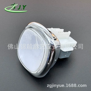 镀银正方形带灯大按钮 出口款游戏机按键自动复位游艺机按键