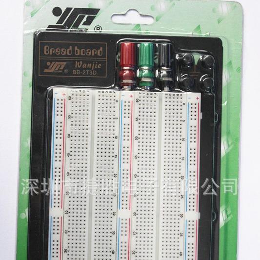 1560孔红蓝线无焊面包板 ，无焊测试板