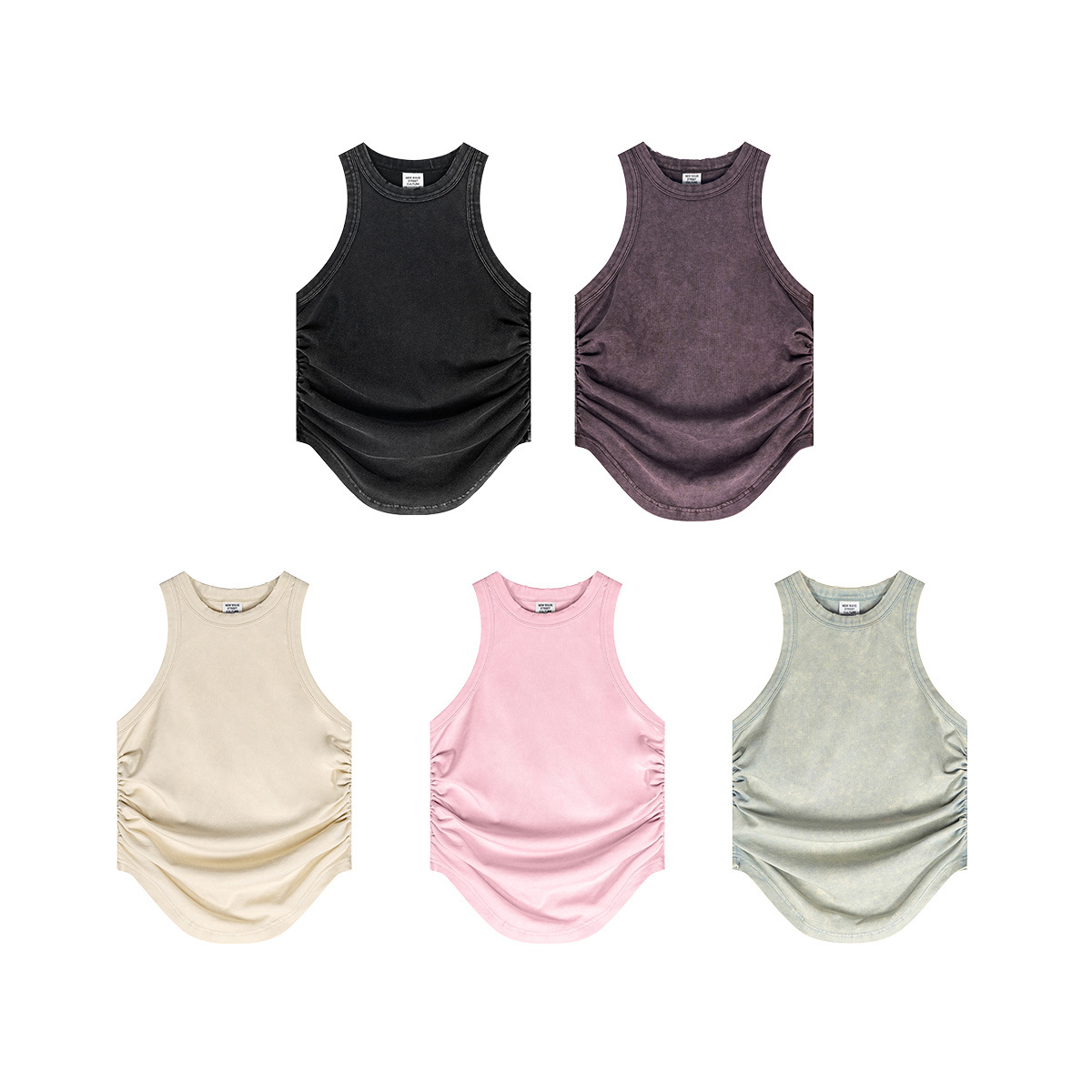 Se trata de ropa de mujer| 2025 primavera y verano nuevo chaleco sexy puro deseo plegado estilo americano callejera de chicas calientes ropa de mujer
