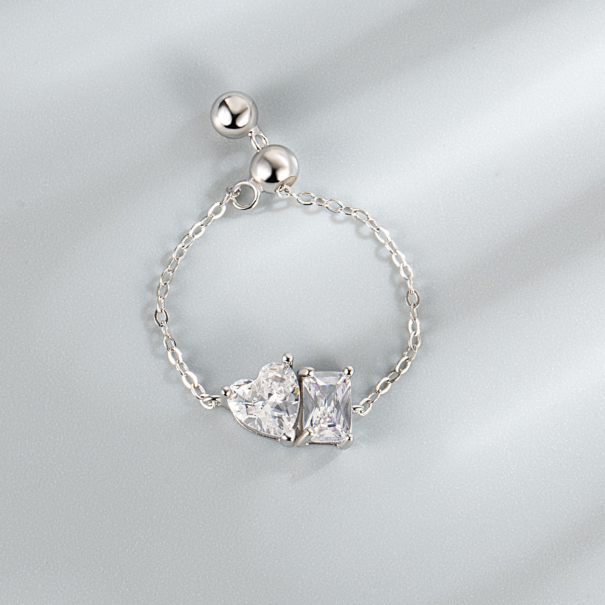 3g Weight Adjustable Ring Classification Adjustable Ring Size 925 Sterling Silver Heart Shape Adjustable Ring 925 Sterling Silver Rings