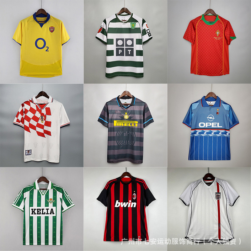 Football team uniform classic retro France Italy Paris Naples jersey wholesale support a generation of hair