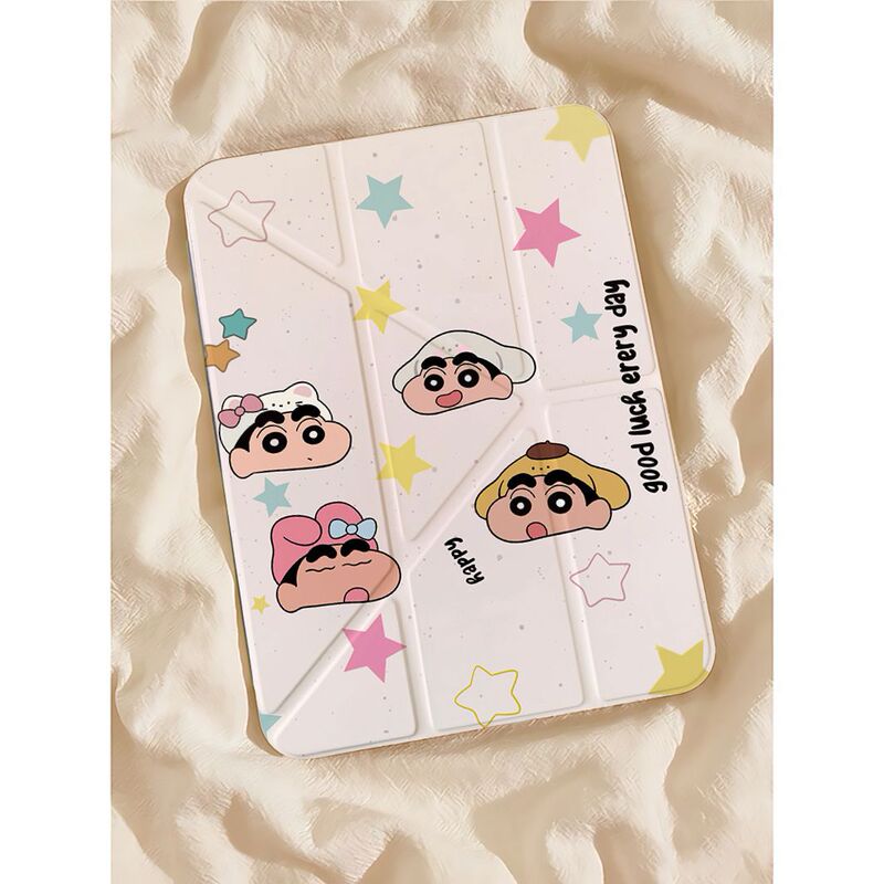 Cute Shin-chan shower cap design case suitable for iPad Air 6/5/4, Y-fold acrylic protective cover for 8/9/10 generation, hard case Cute Shin-chan shower cap design case suitable for iPad Air 6/5/4, Y-fold acrylic protective cover for 8/9/10 generation, hard case
