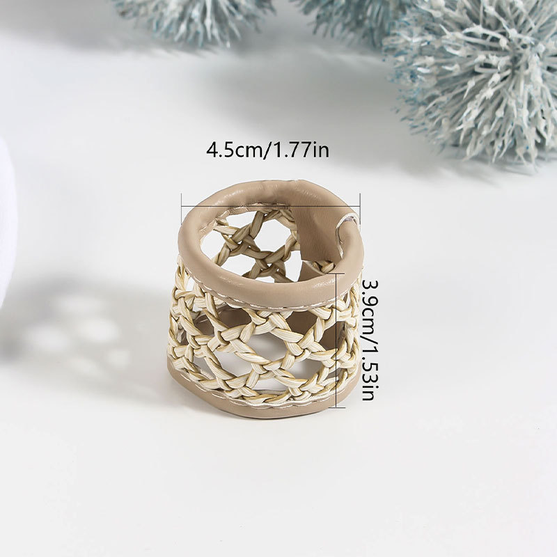 가죽 짠 냅킨 링