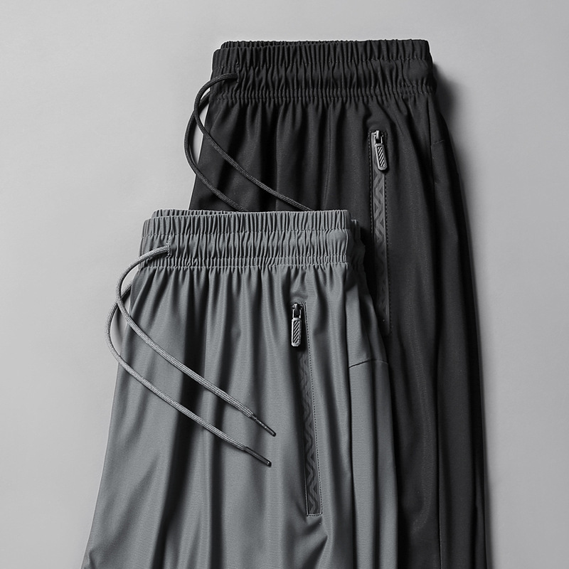 Fábrica directa de pantalones de hielo para hombres super delgados pantalones de verano pantalones deportivos casuales rápidos secos helados recto pantalones largos