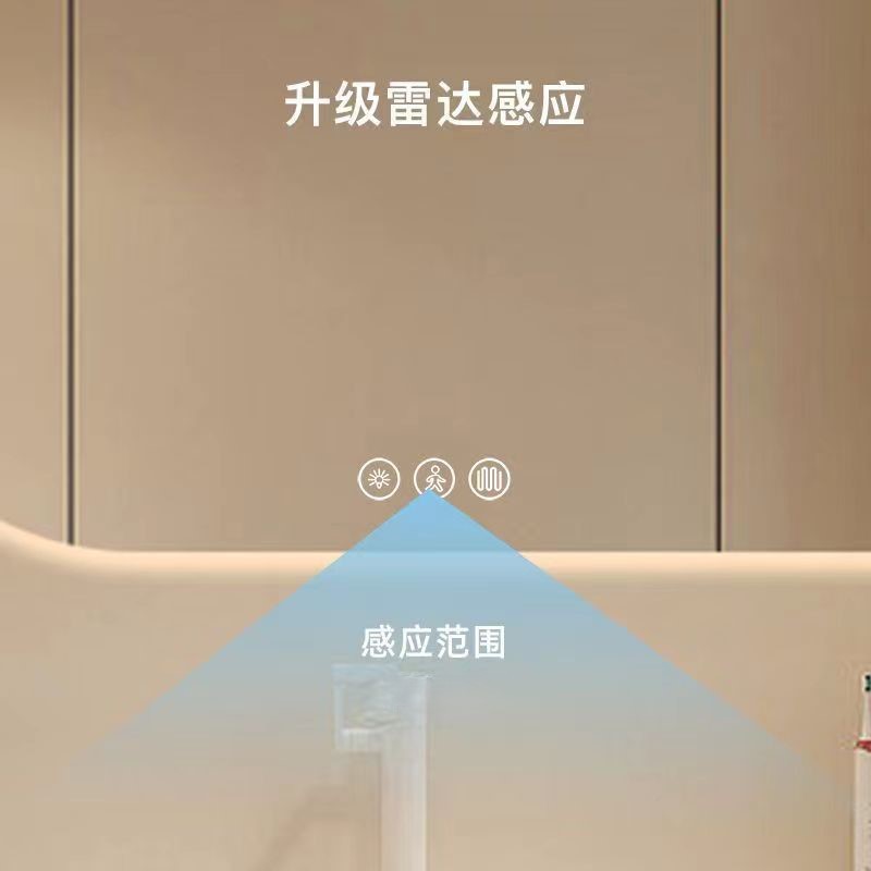 Espejo de baño espejo inteligente forma de arco led luminoso espejo de baño pantalla táctil espejo de maquillaje hotel comercial