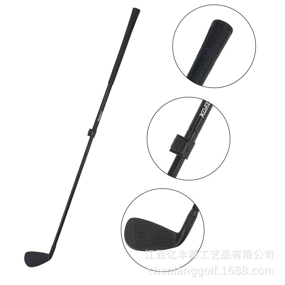 厂家批发户外高尔夫球杆男女儿童练习切杆室内golf两三节伸缩切杆