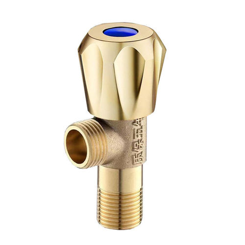Cold and hot full copper thickened triangular valve water valve brass water shut-off valve hot water heater corner valve eight-character valve
