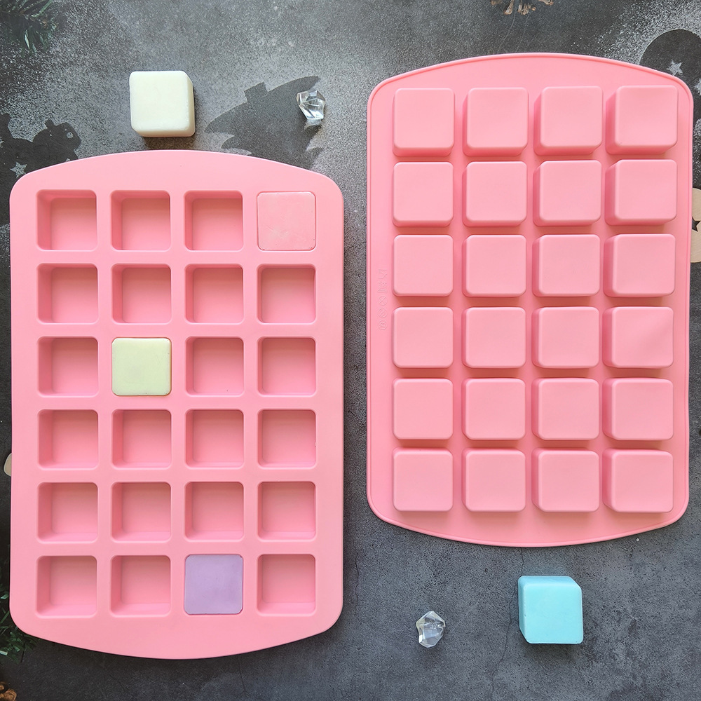 24 molde de silicona cuadrado molde de hielo casero modelo cuadrado de chocolate de nougat 673