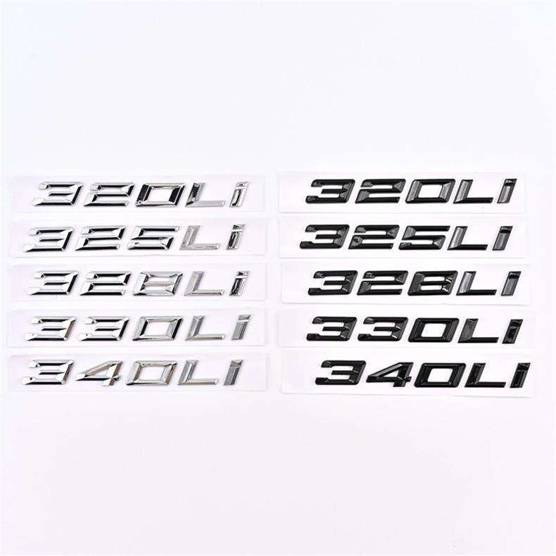 BMW 320Li car stickers, 325Li lettering, 328Li rear emblem, 330Li displacement badge, 340Li car emblem, modification