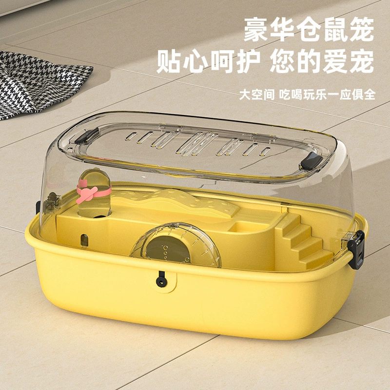 Клетка хомяка роскошная вилла Прозрачный золотой медведь маленький питомец ящик для кормления хомяка принадлежности зимний дом