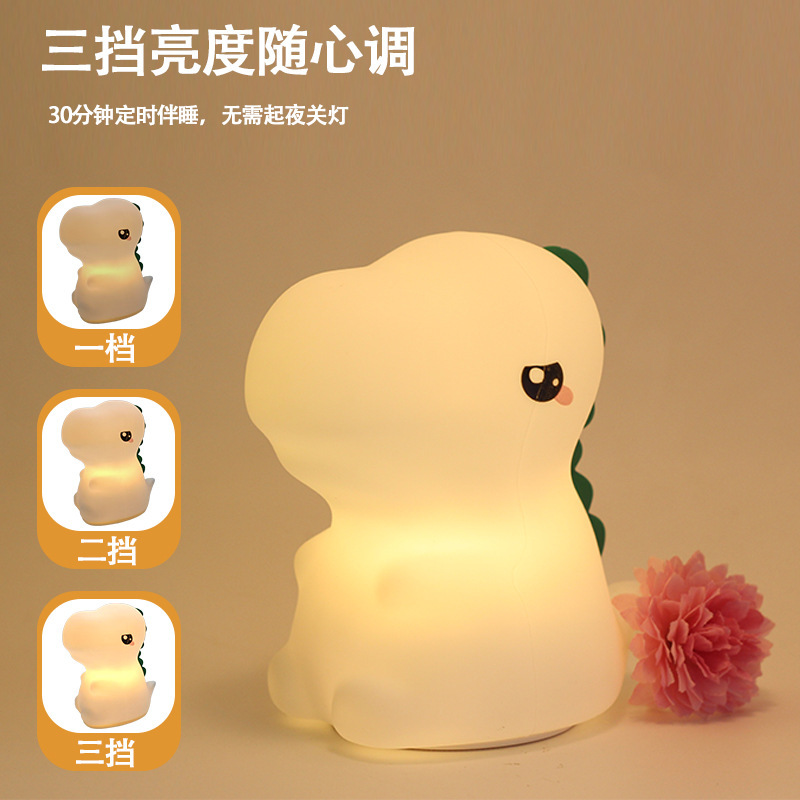 Fábrica al por mayor panda lámpara de noche lámpara de cabecera de cama lámpara de atmósfera de dormitorio explosión transfronteriza silicona lámpara de regalo de cumpleaños
