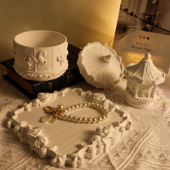 億興浮雕旋轉木馬擺件硅膠模具香薰石膏模具首飾收納托盤家居擺件