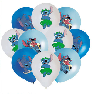 Cross Border Christmas Stilla Theme Package Birthday Party Party Set Decoration 12 Inch Printed Latex Balloon