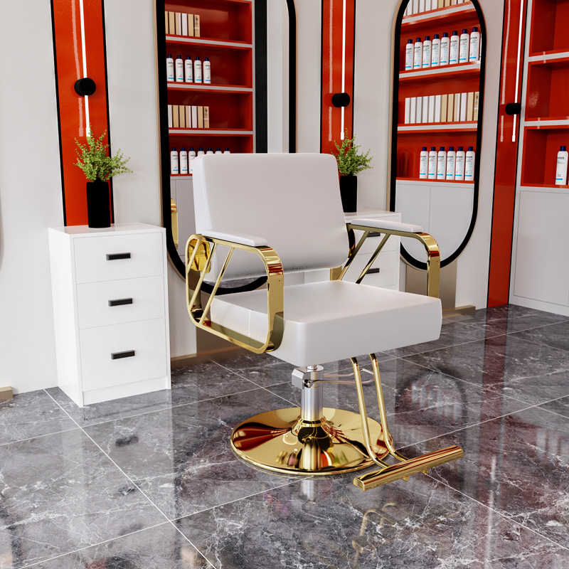 Silla de peluquería silla de belleza silla de elevación de red roja silla de corte de pelo de acero inoxidable silla de corte de pelo