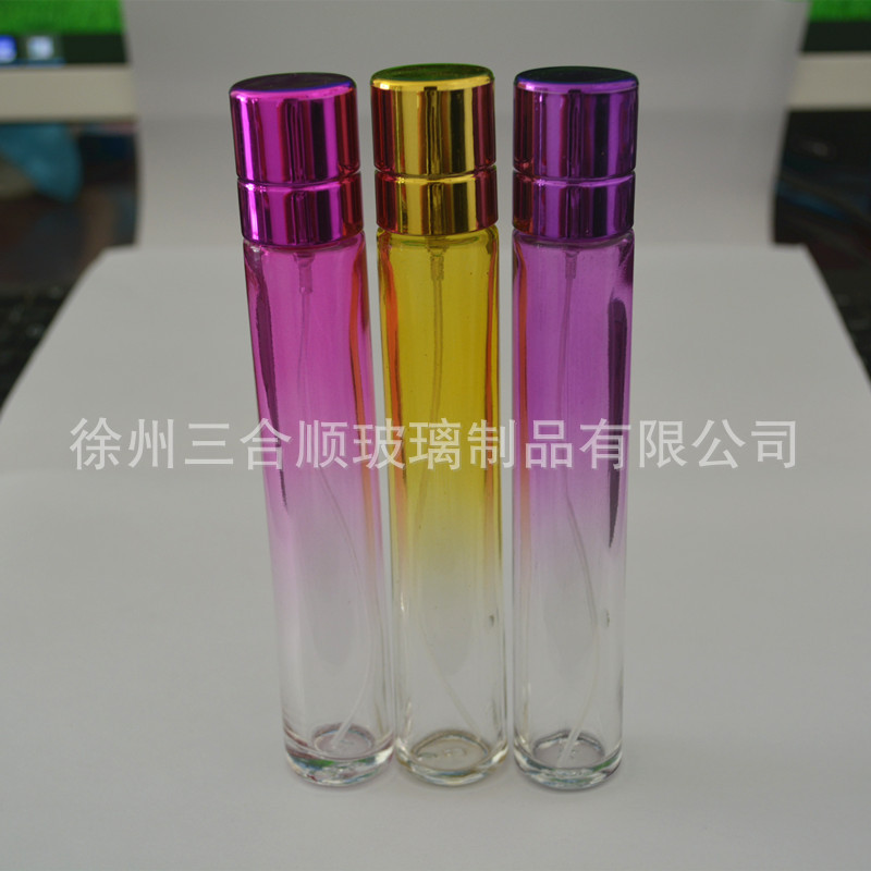 30ml botellas de perfume redondas rectas botellas de pulverización botellas cosméticas de vidrio de alta calidad prensando viajar dispensador