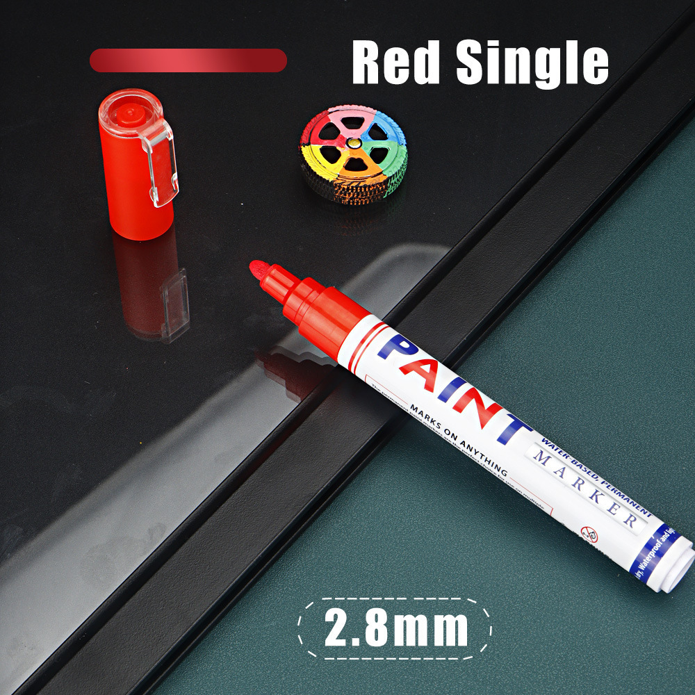 Pluma de pintura transfronteriza impermeable no se desvanece marca de secado rápido para neumáticos de automóviles muebles de estala de pintura de reparación