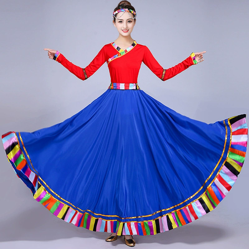 Тибетский танцевальный костюм для показа костюмов для танцев на площадках