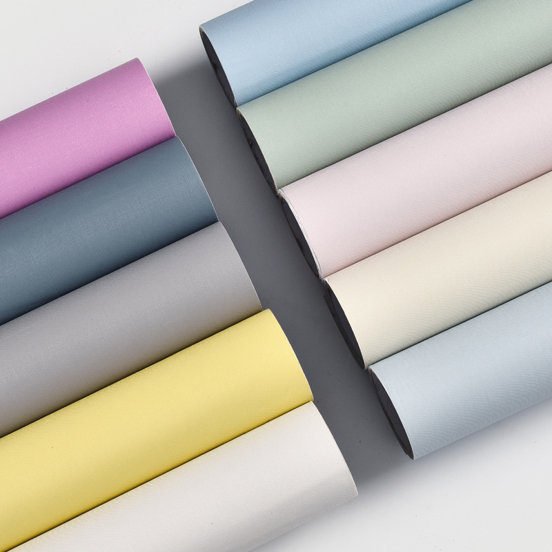 Self-adhesive solid color wallpapers