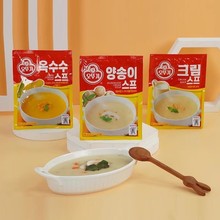 整箱韩国不倒翁速食奶油玉米蔬菜蘑菇浓汤料调味粉1kg*10袋汤羹料
