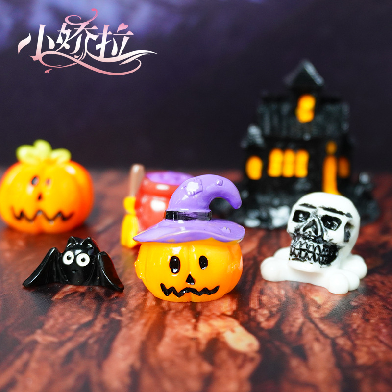 Nueva decoración transfronteriza Halloween calabaza fantasma calabaza mágica sombrero fantasma pequeña decoración micropaisaje paisajismo