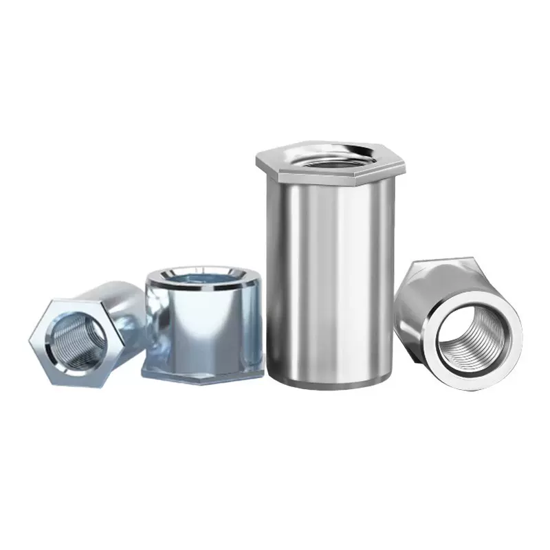 不锈钢3.5M3/M6螺柱六角压铆螺母柱洗白现货通孔压铆螺母柱 批发