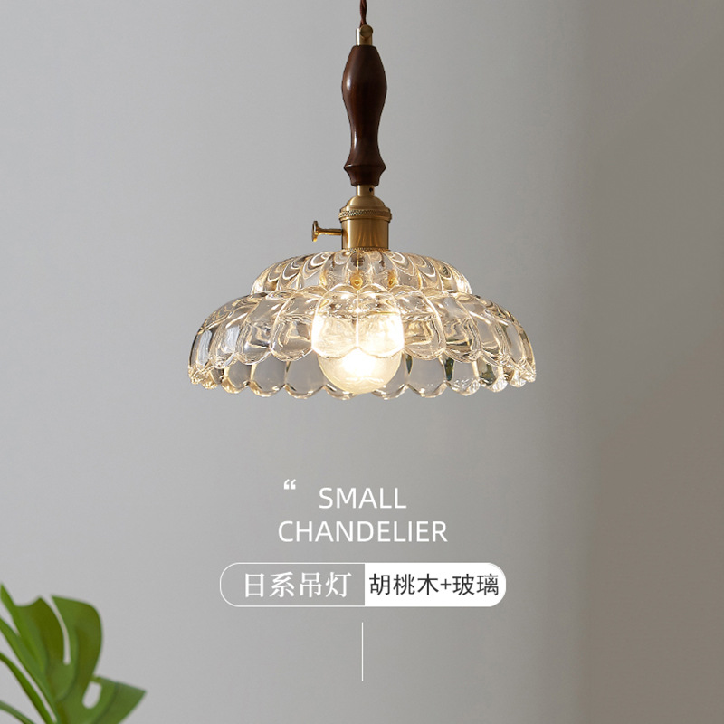 Estilo japonés medieval estilo francés retro comedor mesa de comedor dormitorio simple creativo negro nogal cristal diseñador pequeño candelabro